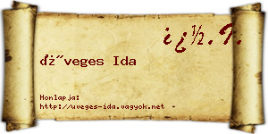 Üveges Ida névjegykártya