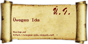 Üveges Ida névjegykártya